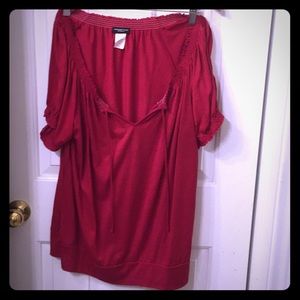 Gorgeous red boho-chic blouse 2xl!!